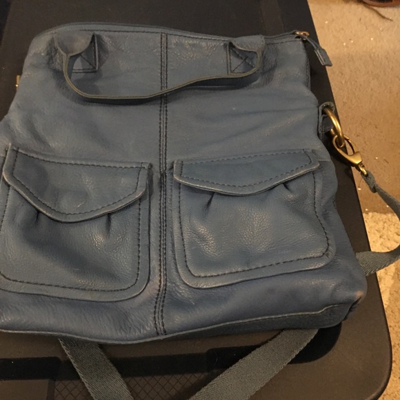 Fossil blue leather purse - Picture 3 of 5
